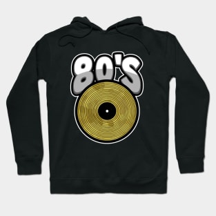 1980 RETRO Gold Vinyl Record Hoodie